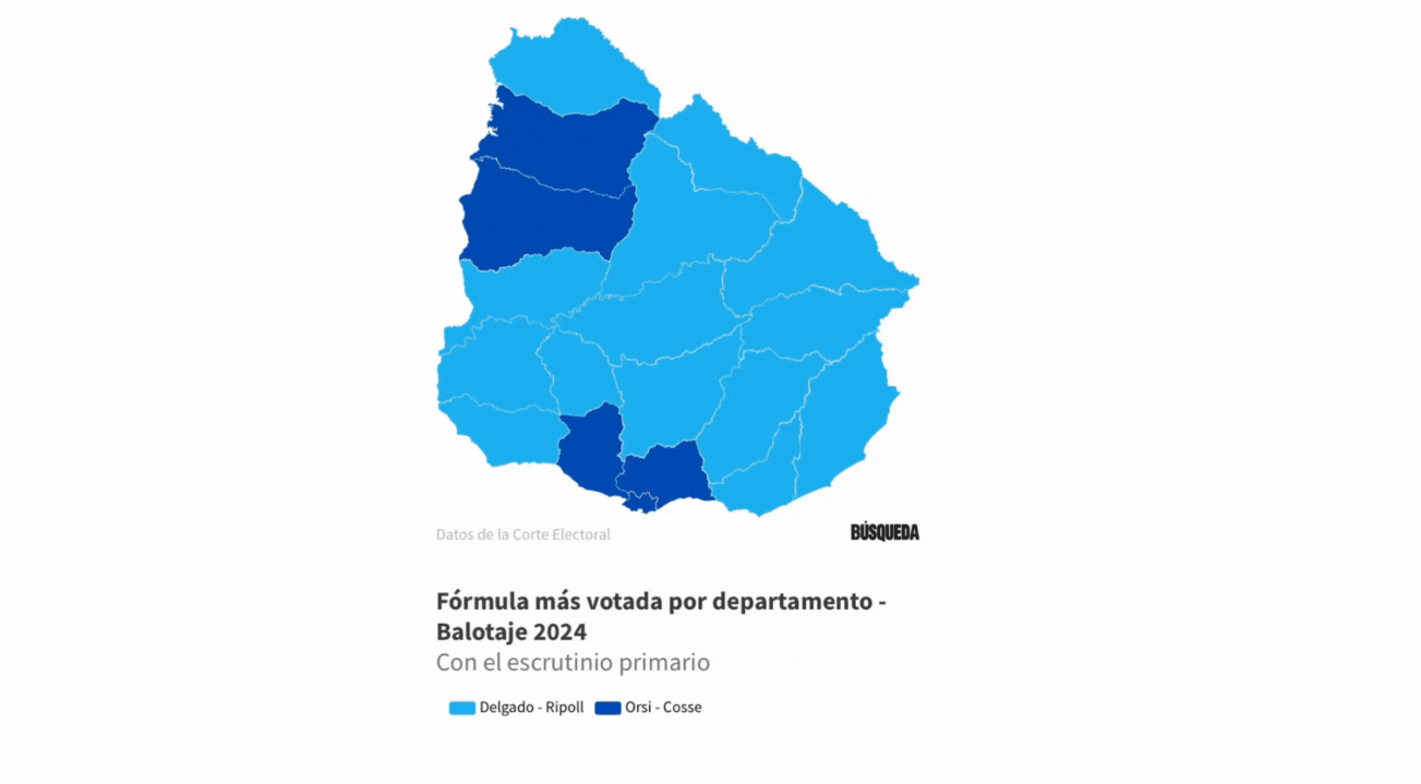 Yamandú Orsi superó a Álvaro Delgado en cinco departamentos
