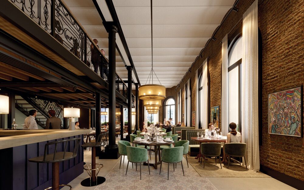 La planta baja estará destinada a un restaurante con capacidad para más de 130 comensales, un área de cowork y un patio exterior.