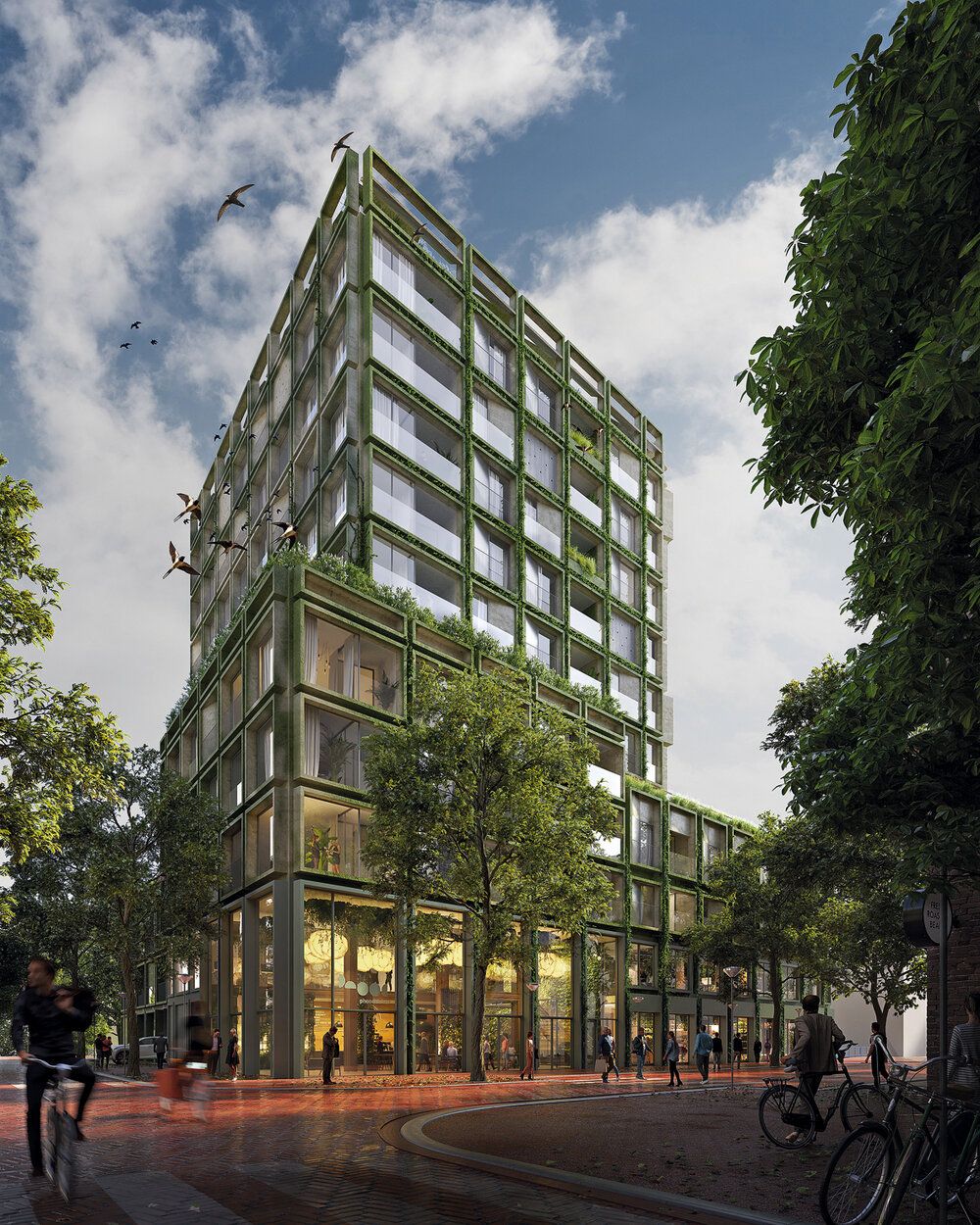 El complejo PZZ será un refugio para numerosas especies que están desapareciendo de las ciudades. Foto: Venhoevencs, S Landschapsarchitecten, B1 Design
