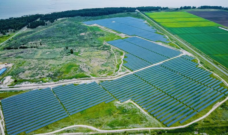 El primer parque solar fotovoltaico de UTE en Punta del Tigre, en San José.