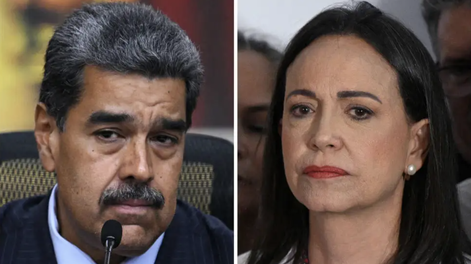 Nicolás Maduro y María Corina Machado.