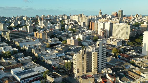 Vista aérea de Montevideo.