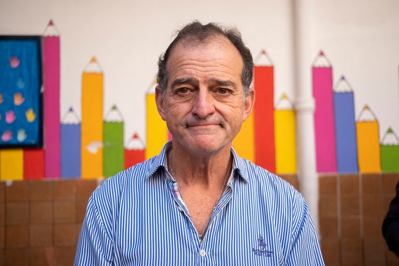 Guido Manini Ríos, en el Colegio Adoratrices de Montevideo, en marzo de 2022