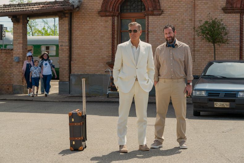 George Clooney y Adam Sandler en Jay Kelly.