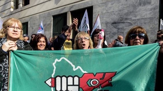 Movilización de los trabajadores públicos. Foto: Santiago Mazzarovich/adhocFotos Movilización de los trabajadores públicos. Foto: Santiago Mazzarovich/adhocFotos