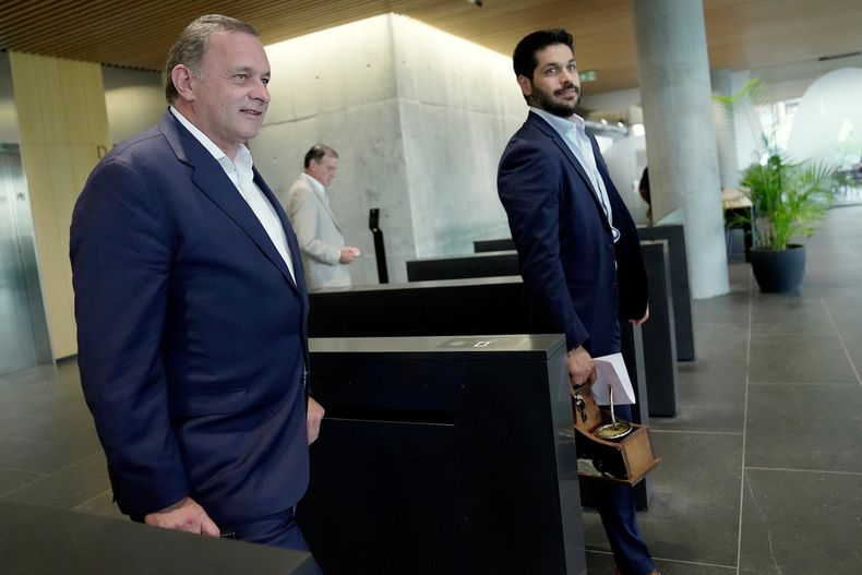 Álvaro Delgado y Andrés Ojeda durante negociación de cargos de contralor con el gobierno