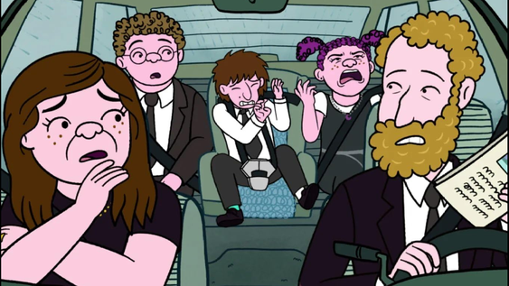 Los Schwooper, la familia protagonista de la serie Long Story Short.