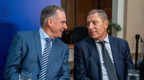 El presidente Orsi y el ministro Oddone