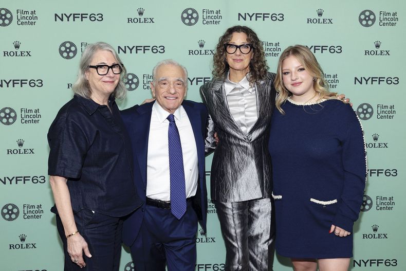 Ellen Lewis, Martin Scorsese, Rebecca Miller and Francesca Scorsese Dimitrios Kambouris-AFP