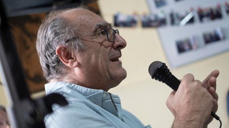 Gustavo Olmos, durante la celebración del Día del Comité de Base, el 25 de agosto de 2022