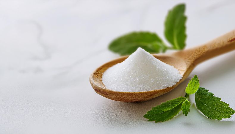 Cucharada de stevia edulcorante