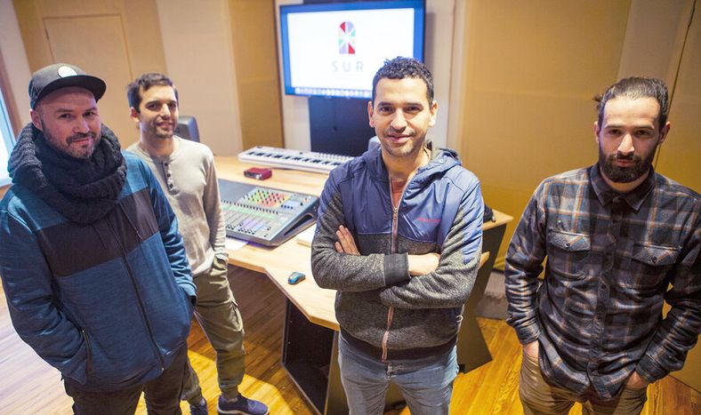 Nacho Mateu, Gonzalo Levin, Gustavo Montemurro y Keoma Carreño. Foto: Nicolás Garrido / Búsqueda