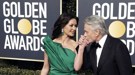 La pareja en la última ceremonia de los Globos de Oro. EFE