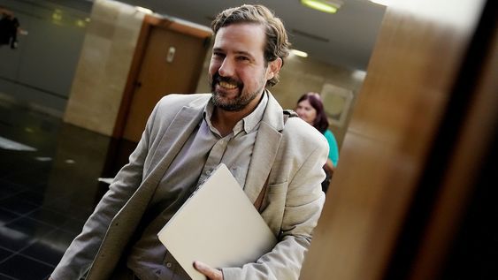 Diputado frenteamplista Federico Preve en el Palacio Legislativo.