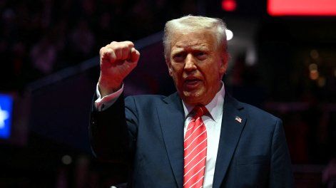 Donald Trump en un acto de celebración, el domingo 19, día previo a tomar posesión de la presidencia de Estados Unidos por segunda vez