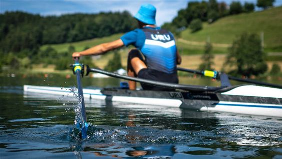 El remero uruguayo Felipe Klüver durante una competencia en Suiza en 2022. Foto: Benedict Tufnell, World Rowing El remero uruguayo Felipe Klüver durante una competencia en Suiza en 2022. Foto: Benedict Tufnell, World Rowing