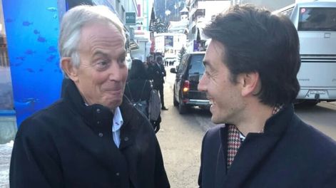 Sartori junto al exprimer ministro británico Tony Blair