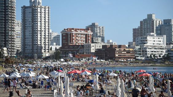 La playa Mansa de Punta del Este. Foto: Nicolás Celaya / adhocFOTOS La playa Mansa de Punta del Este. Foto: Nicolás Celaya / adhocFOTOS