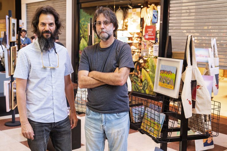 Los artistas Ciro Jaumandreu y Álvaro Podestá