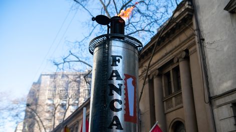 Una movilización de Fancap.