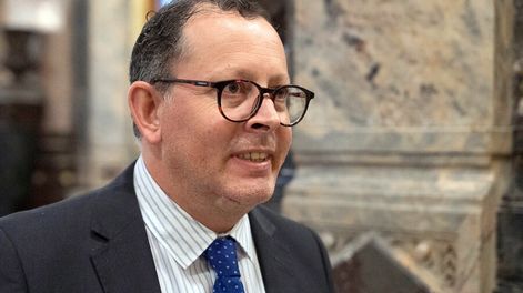 El diputado Álvaro Perrone cuestionó en un acto público a cabildantes que no colaboran con la recolección de firmas. Foto: Pablo Vignali / adhocFOTOS