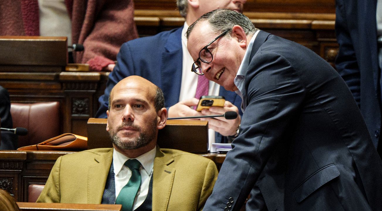 Martín Lema, senador del Partido Nacional, y Álvaro Perrone, diputado de Cabildo Abierto.