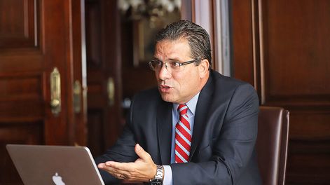 Salvador Ferrer, presidente del BROU. Foto: Nicolás Der Agopián / Búsqueda