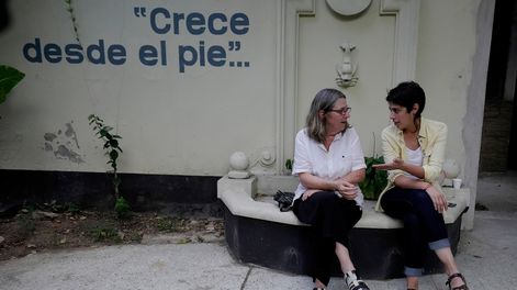 Verónica Piñeiro y Silvana Pissano, en la previa del Plenario del Frente Amplio del lunes 10 de febrero.&nbsp;