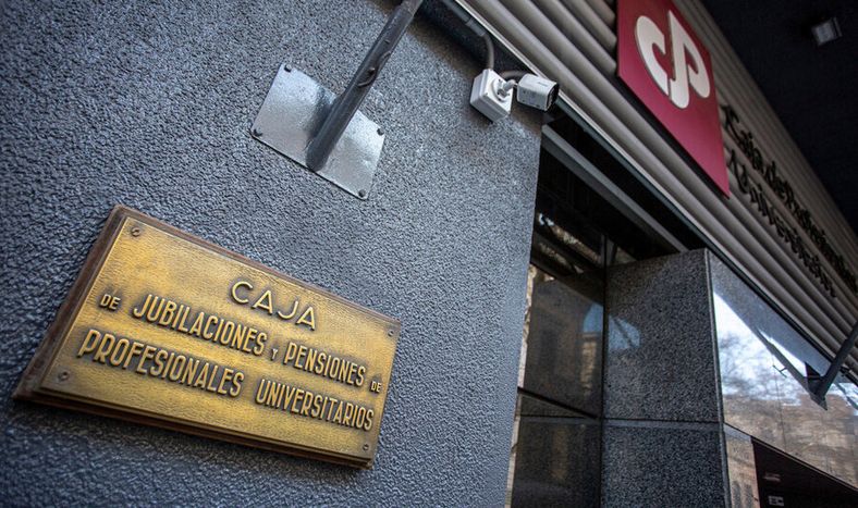 Fachada de la Caja de Profesionales Universitarios.