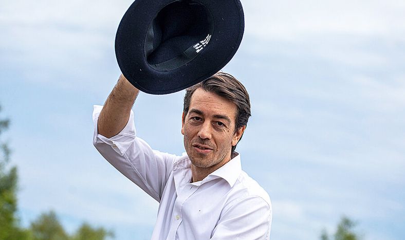 Juan Sartori durante el desfile de la Patria Gaucha 2024 en la ciudad de Tacuarembó. Foto: Mauricio Zina / adhocFOTOS