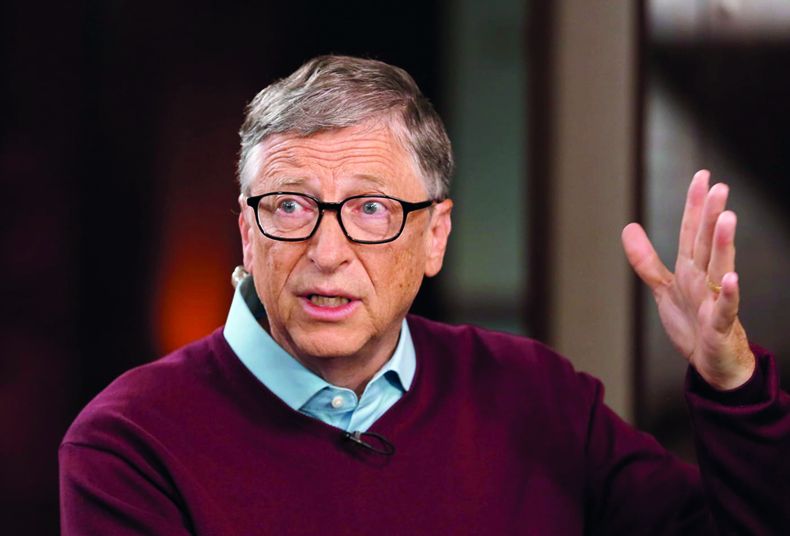 Zurdo, filántropo, genio de la informática, multimillonario: Bill Gates.