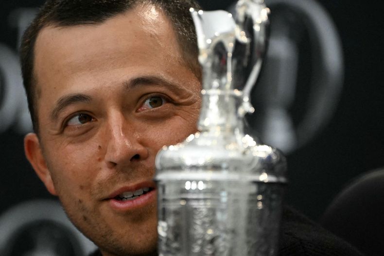 Xander Schauffele durante una conferencia de prensa tras ganar el British Open