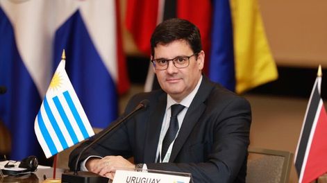 El director de Energía, Fitzgerald Cantero, durante un evento de Olade en Panamá. Foto: Eficiencia-Uy