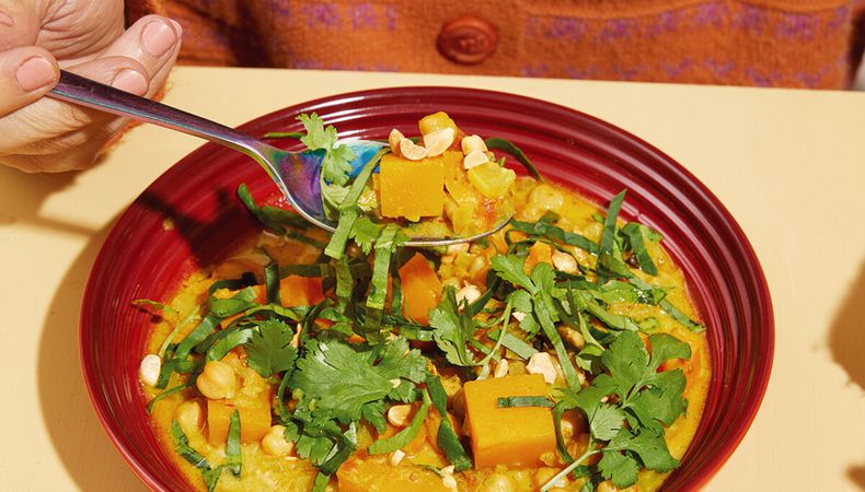 imagen de Para calentar el alma: curry de garbanzos y boniato