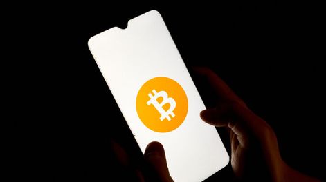 Una representación del Bitcoin