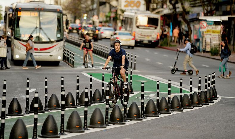 Avenida 18 de Julio en Montevideo.