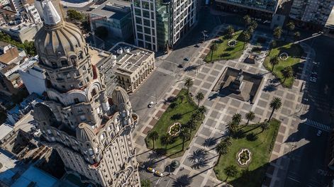 Vista aérea de la plaza Independencia