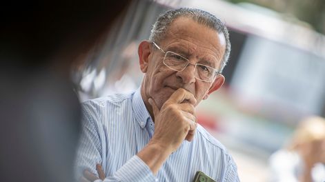 Pablo Caram durante un acto político en Montevideo