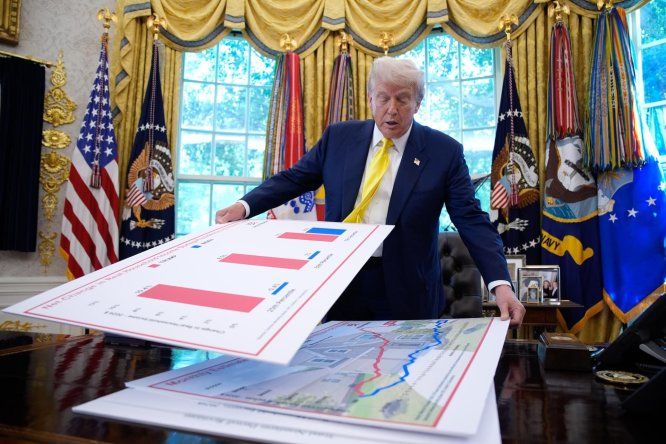 Donald Trump en la Sala Este de la Casa Blanca en Washington