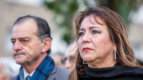 Irene Moreira junto a Guido Manini Ríos. Foto: Mauricio Zina / adhocFOTOS