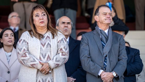 Irene Moreira y Guido Manini Ríos durante el acto aniversario del Ejército Nacional en mayo Irene Moreira y Guido Manini Ríos durante el acto aniversario del Ejército Nacional en mayo