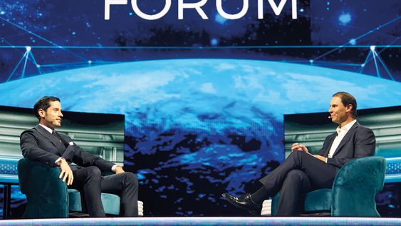 El uruguayo Ignacio González, fundador y CEO del America Business Forum, entrevistó al tenista español Rafael Nadal. El uruguayo Ignacio González, fundador y CEO del America Business Forum, entrevistó al tenista español Rafael Nadal.