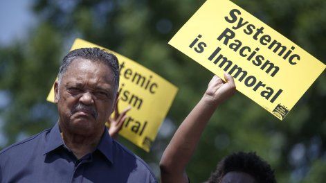 El reverendo Jesse Jackson pronuncia un discurso en el Capitolio de los Estados Unidos en Washington, el 21 de mayo de 2018.