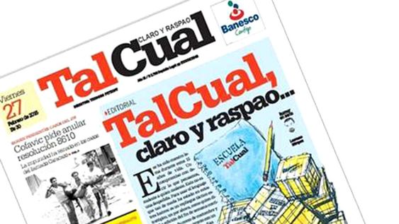 imagen de Ante las continuas presiones del gobierno de Maduro, el diario “Tal Cual” dejó de publicarse y se reconvirtió en semanario imagen de Ante las continuas presiones del gobierno de Maduro, el diario “Tal Cual” dejó de publicarse y se reconvirtió en semanario