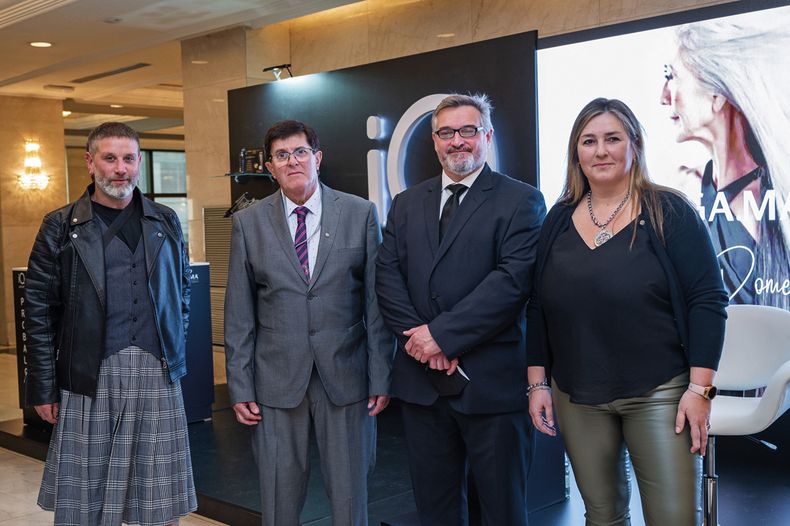 Estilista Jorge Cruz, presidente de UPU Euclides Llanes, gerente de Canal Electro Profesional Gama Italy Andrés Lapuente y gerenta de Finanzas Gama Italy Karina Sagasti