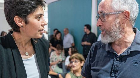 Verónica Piñeiro y Salvador Schelotto, el 31 de enero en la Huella de Seregni.&nbsp; &nbsp;