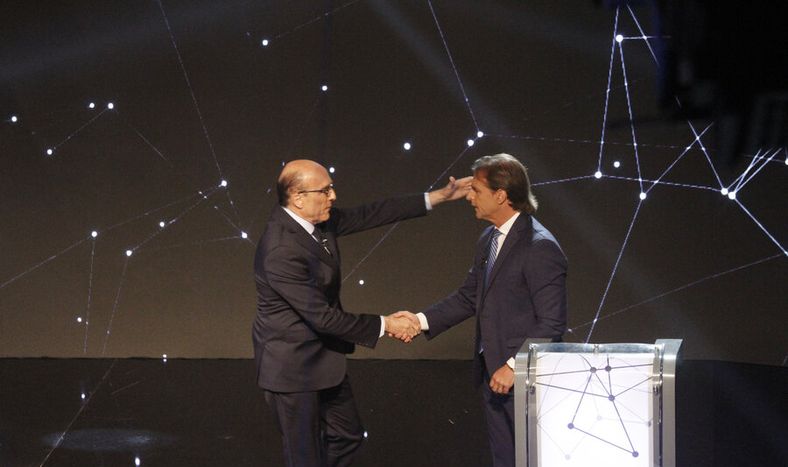 Debate presidencial de 2019 entre Luis Lacalle Pou y Daniel Martínez.