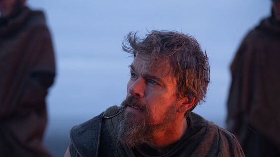 Matt Damon como Odiseo en La odisea.