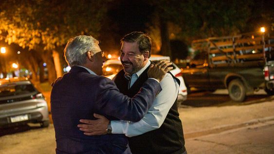 Robert Silva y Adrián Peña en Canelones, el lunes 1° de abril. Foto: @RobertSilvaUy