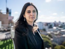 Natalia Winder Rossi en las oficinas locales de Unicef